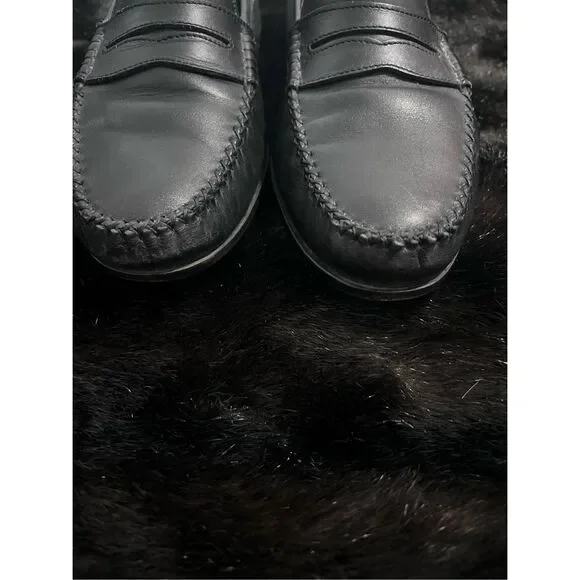 Salvatore Ferragamo “Ponza” black calf slip on‎ penny loafers Ferragamo Loafers With Suit Salvatore Ferragamo Ponza” Black  main image 2